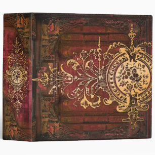 Royal Relic Mahogany and Gold Ancient Tome Binder