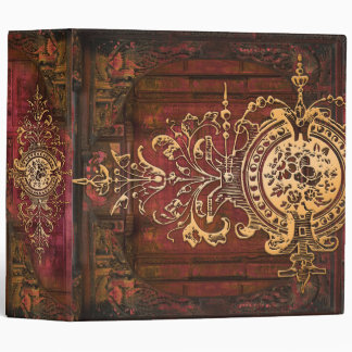 Royal Relic Mahogany and Gold Ancient Tome Binder