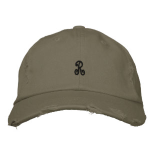 Royal Rich R Initial Fresh Look Trail Favourite-Ha Embroidered Hat