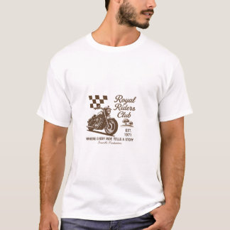 Royal Riders Club Vintage Motorcycle T-Shirt | Ret