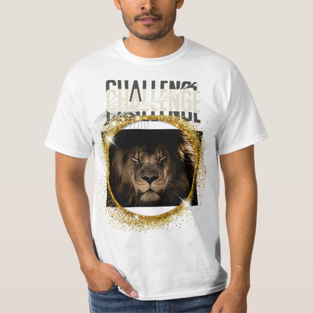 Royal roar-glitter lion graphic tee (Front)