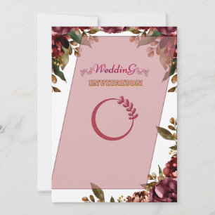 Royal Rose Floral Art Faire-part de mariage