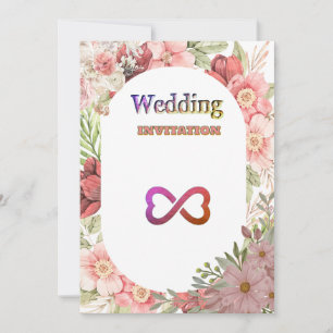 Royal Rose Floral Art Faire-part de mariage