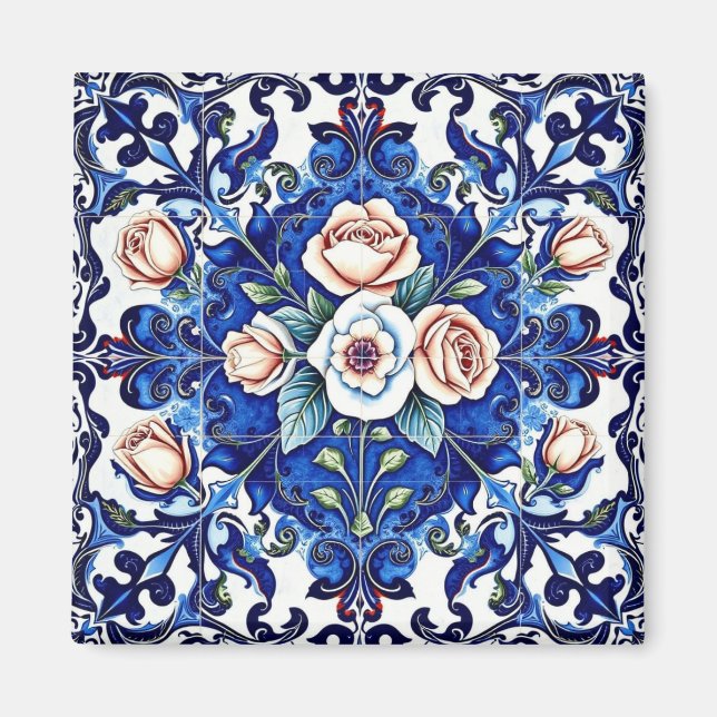 royal rose mosaic magnet (Front)