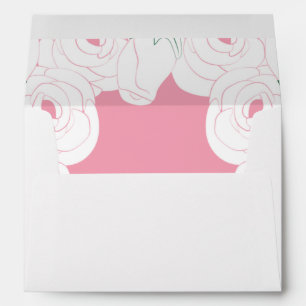 Royal Roses Hand Drawn Lined Envelopes
