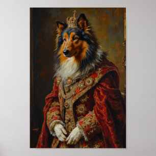 Royal Rough Collie Portrait Poster