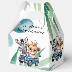 Royal Safari Ride Boy Baby Shower Gift Favor Box