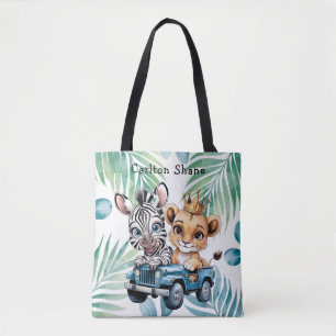 Royal Safari Ride Boy Baby Shower Gift Tote Bag