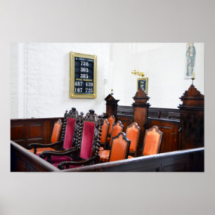 Royal Seating in Aarhus Cathedral, Denmark Poster