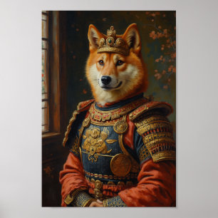 Royal Shiba Inu Portrait Poster