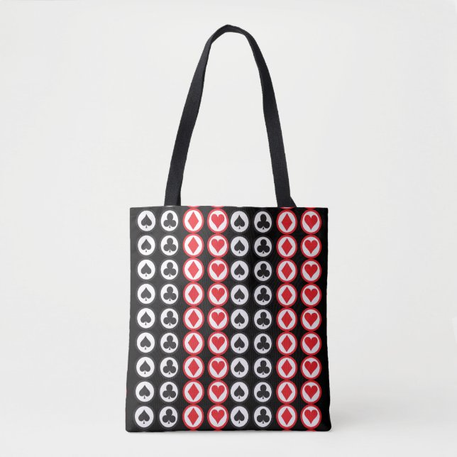 Royal Shuffle – Playing Card Pattern Tote Bag (Front)