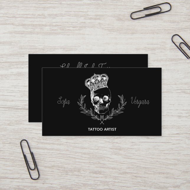 Royal Skull Business Card (Front/Back In Situ)