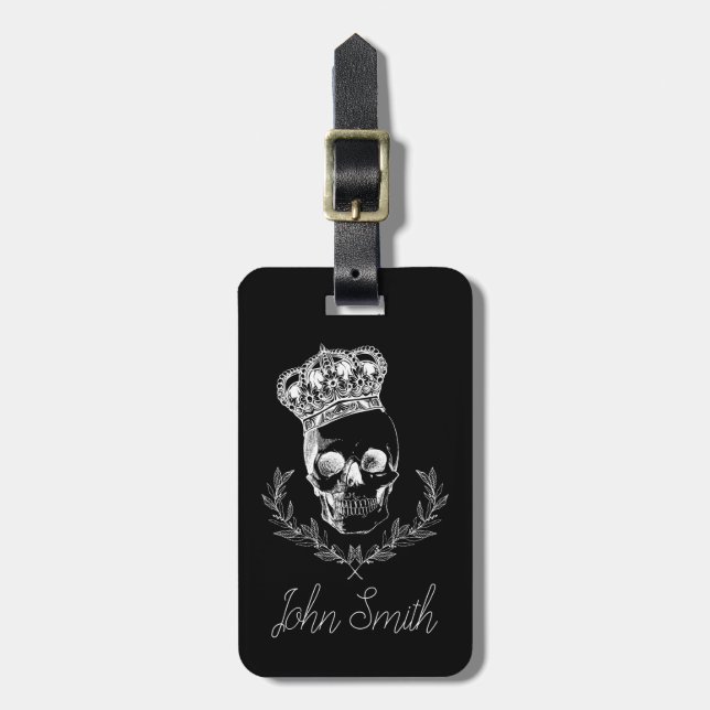 Royal Skull Luggage Tag (Front Vertical)