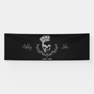 Royal Skull Wedding Backdrop Banner