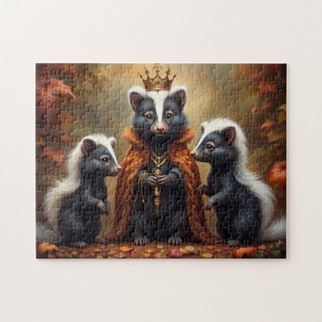 Royal Skunk family Jigsaw Puzzle (Horizontal)
