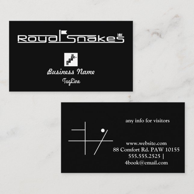 Royal Snakes BlackBusiness Card (Front/Back)