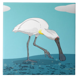 Royal Spoonbill NZ bird Tile
