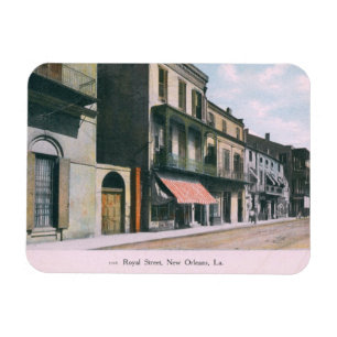 Royal St., New Orleans LA 1910 Vintage  Magnet