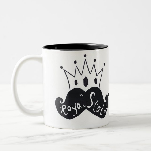 Royal Stache two tone coffee mug (Left)