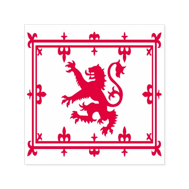 Royal Standard of Scotland Red Lion Scottish Flag Self-inking Stamp (Design)