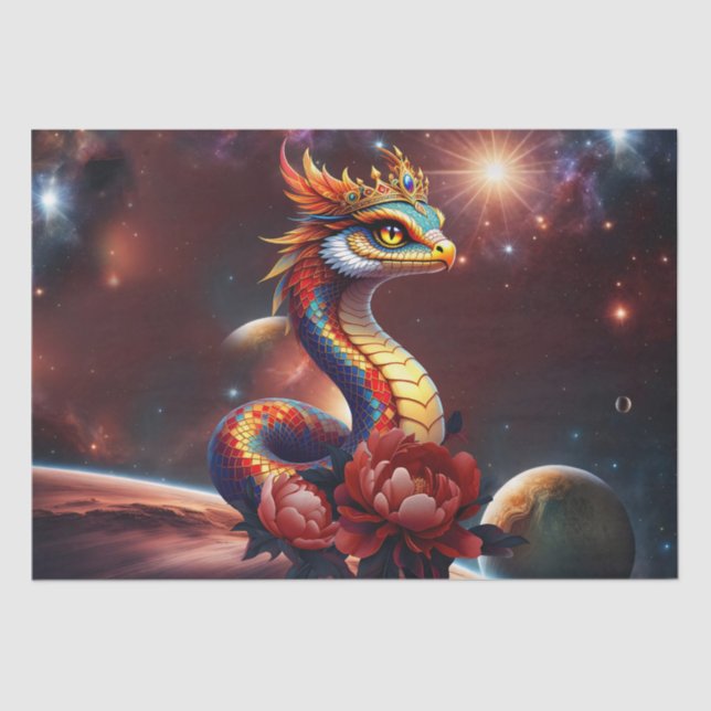 Royal star serpent of the universe.  tissue paper (Front)