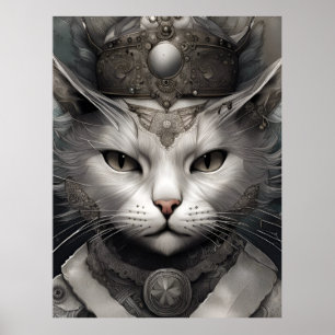 Royal Steampunk Cat Poster