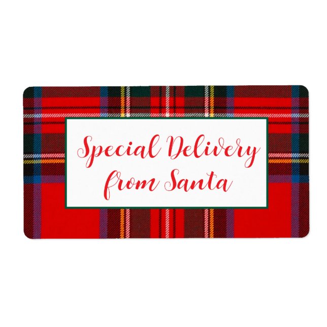 Royal Stewart Christmas Plaid Santa PERSONALIZE  (Front)