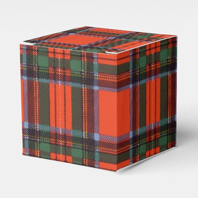 Royal Stewart clan Plaid Scottish tartan Favor Box (Front Side)