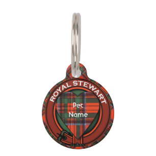 Royal Stewart clan Plaid Scottish tartan Pet Tag