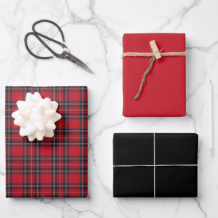 Royal Stewart Clan Scottish Tartan  Wrapping Paper Sheet