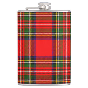 Royal Stewart Clan Tartan Plaid  Hip Flask