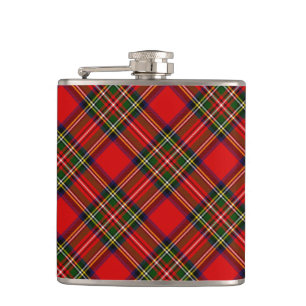 Royal Stewart Clan Tartan Plaid  Hip Flask
