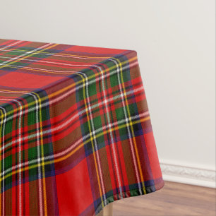 Royal Stewart Clan Tartan Plaid  Tablecloth