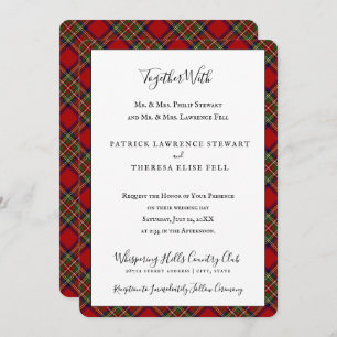 Royal Stewart Clan Tartan Scottish Plaid Invitation