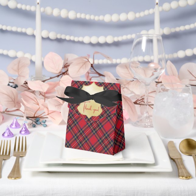 Royal Stewart Original Scottish Tartan Favour Box (Wedding)