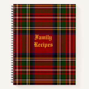 Royal Stewart Personalized Recipe Notebook