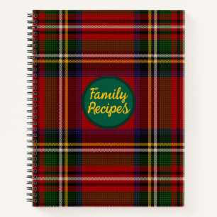 Royal Stewart Personalized Recipe Notebook
