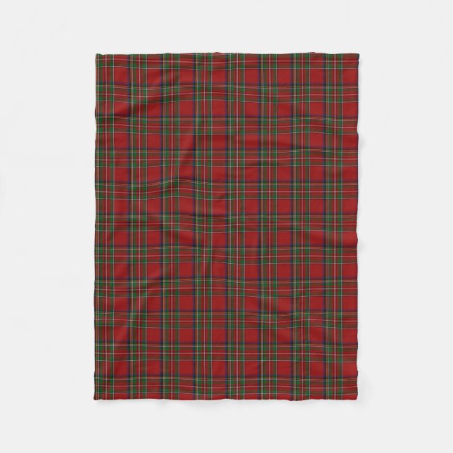 Royal Stewart Plaid Fleece Blanket (Front)