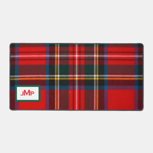 Royal Stewart Plaid Red MONOGRAM Desk Mat