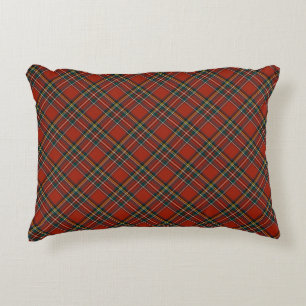 Royal Stewart Red and Blue Scottish Clan Tartan Accent Pillow