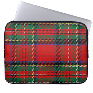 Royal Stewart red and green Scots tartan pattern Laptop Sleeve
