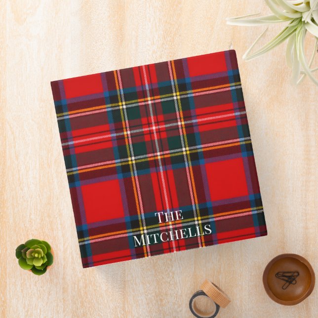 Royal Stewart Red Plaid PERSONALIZE Binder (In Situ)