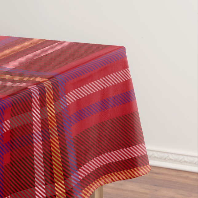 Royal Stewart Tartan Christmas Pattern Tablecloth (In Situ)