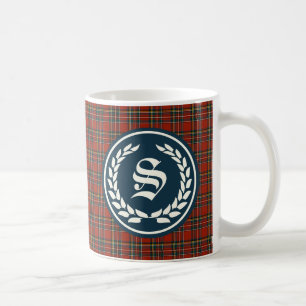 Royal Stewart Tartan Monogram Coffee Mug