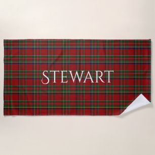 Royal Stewart Tartan Plaid Beach Towel