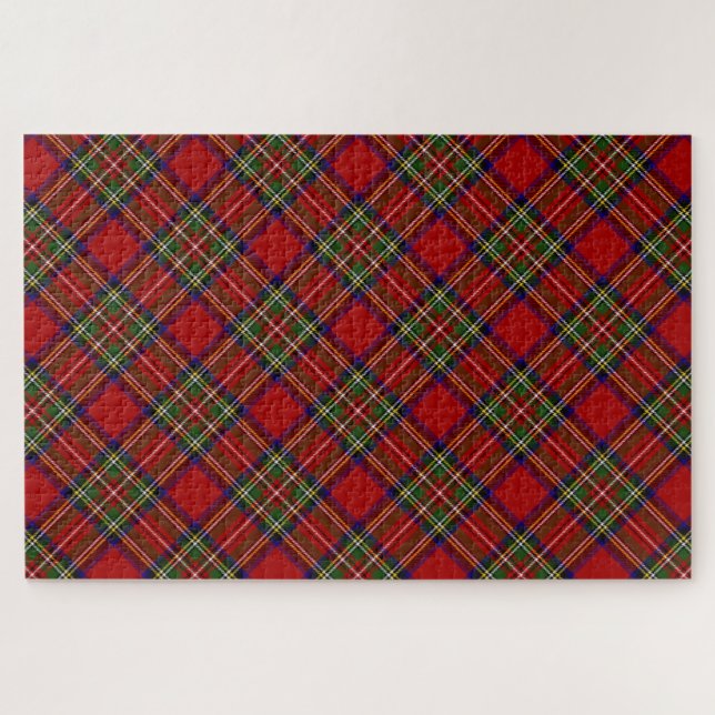 Royal Stewart Tartan Plaid Pattern Jigsaw Puzzle (Horizontal)