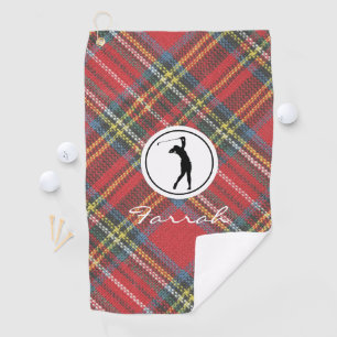 Royal Stewart Tartan Plaid Print, Woman's Golf Towel