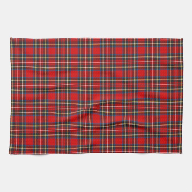 Royal Stewart Tartan Plaid Scottish Pattern Kitchen Towel (Horizontal)