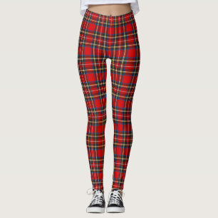Royal Stewart Tartan Plaid Scottish Pattern Leggings