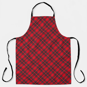 Royal Stewart tartan red black Apron